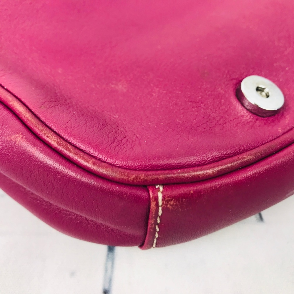 COLE HAAN ALEXA Magenta Leather Shoulder Bag - Picture 8 of 8